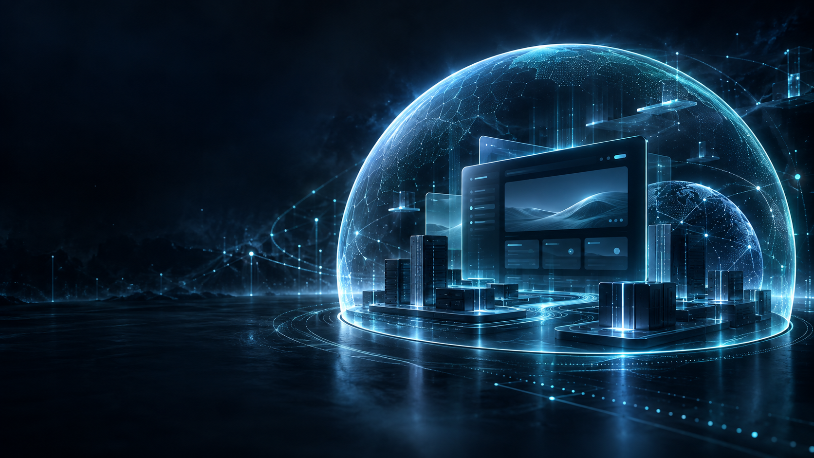 A protected digital website interface within a secure illuminated network