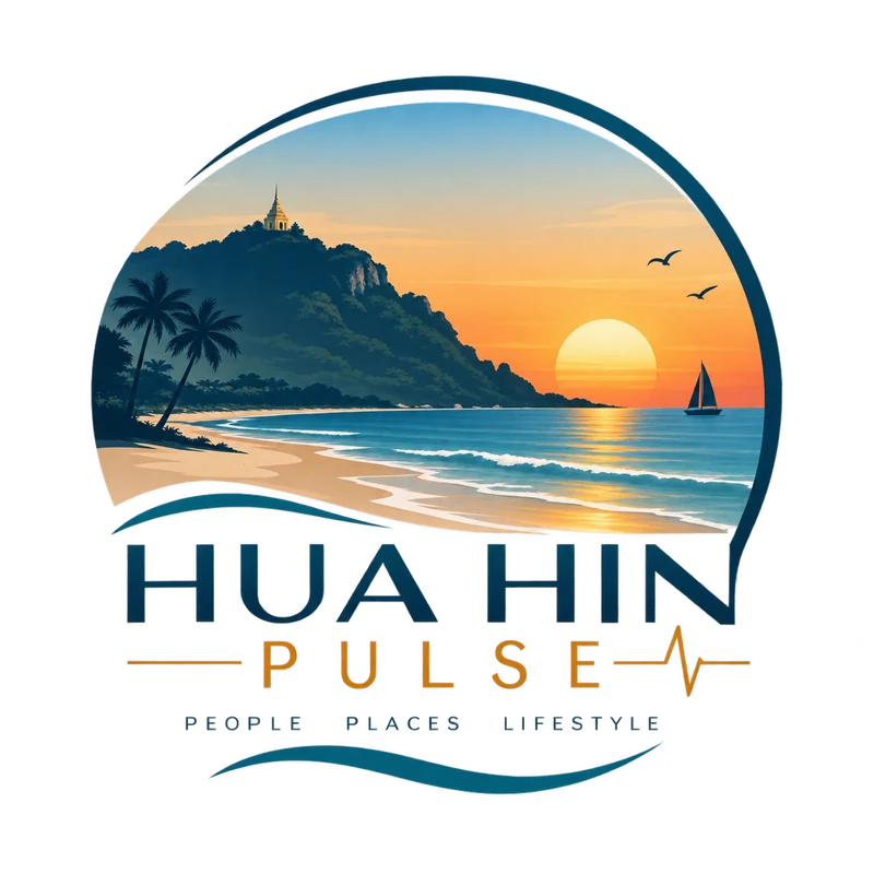Hua Hin Pulse coastal sunset logo
